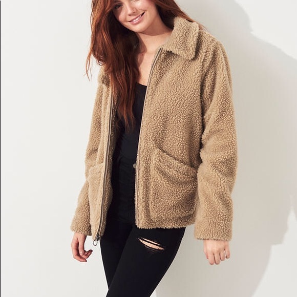 hollister teddy coat